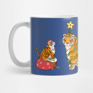 Christmas tiger’s family / Year of the Tiger /New Year 2022/ Tiger 2022 Mug